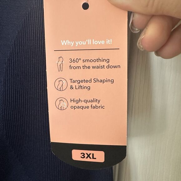 Shapermint Essentials High Waisted Leggings Shaping 3XL Navy Blue NWT - Picture 5 of 7